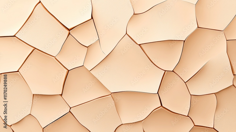 Smooth Abstract Pattern of Beige Broken Shapes on Textured Surface Smooth Abstract Pattern of Beige Broken Shapes on Textured Surface