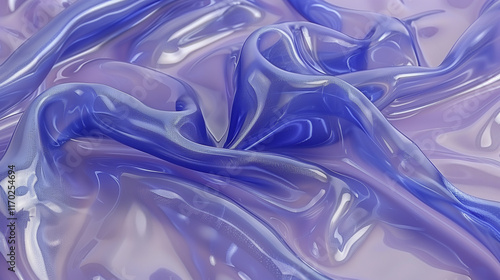 Abstract Flowing Blue and Lavender Transparent Textures..