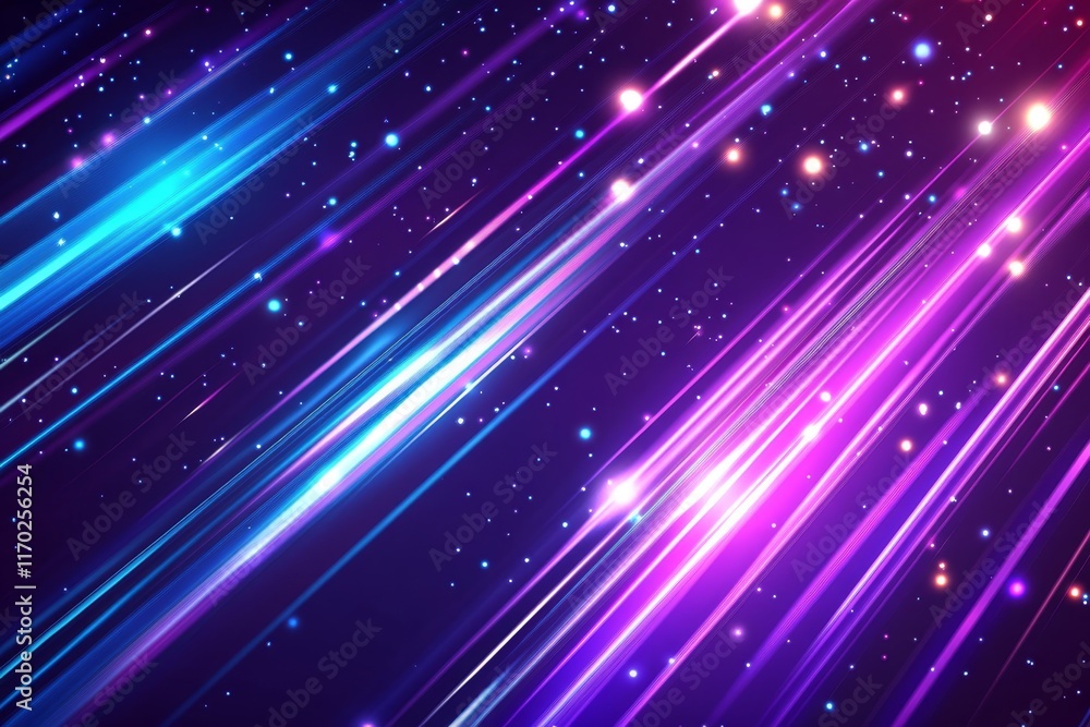 Abstract vibrant light streaks and glowing particles on dark background. Abstract vibrant light streaks and glowing particles on dark background.