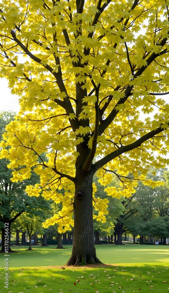 Fototapeta premium ginkgo tree in the park