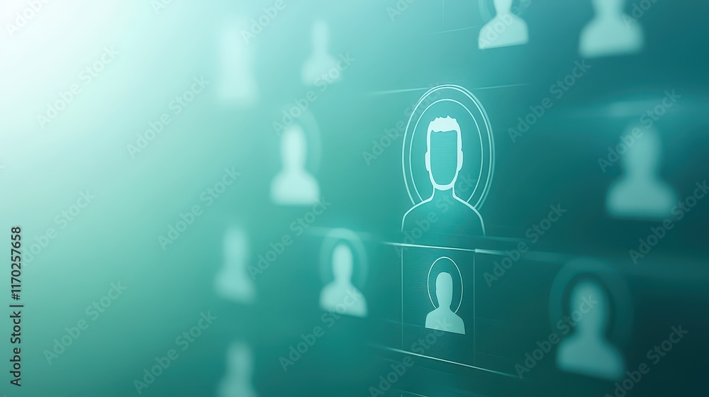 Digital persona, person's profile displayed on computer screen, exploring online identity, privacy and tech Digital persona, person's profile displayed on computer screen, exploring online identity, privacy and tech