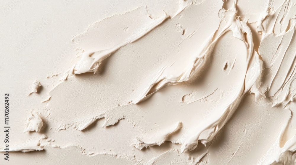 A textured surface of creamy substance, likely used for culinary or cosmetic purposes. A textured surface of creamy substance, likely used for culinary or cosmetic purposes.
