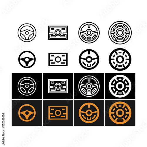 vector graphic design vehicle spare part icon pack