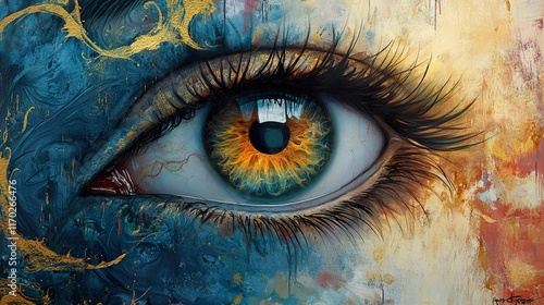 Abstract Eye: A Journey into the Soul's Depths photo