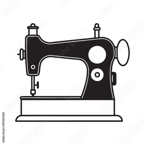 Sewing Machine Icon silhouette