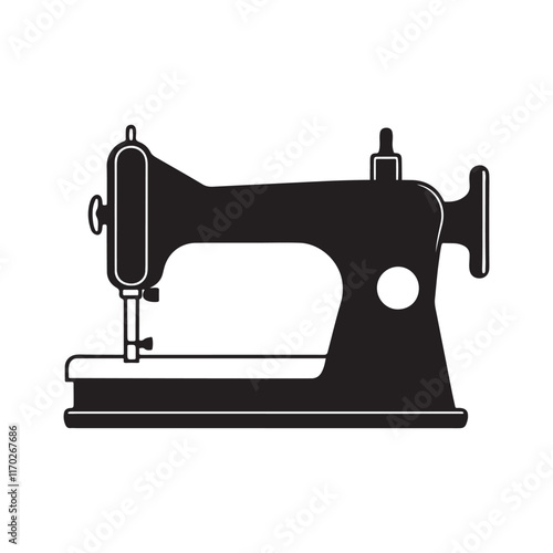 Sewing Machine Icon silhouette