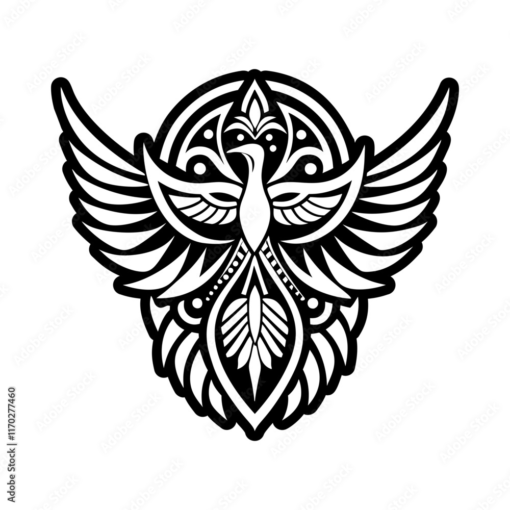 Bird symbol icon in filled style Bird symbol icon in filled style