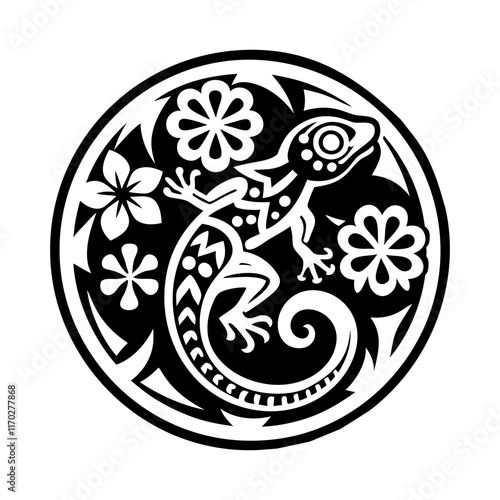 Gecko symbol icon in solid style