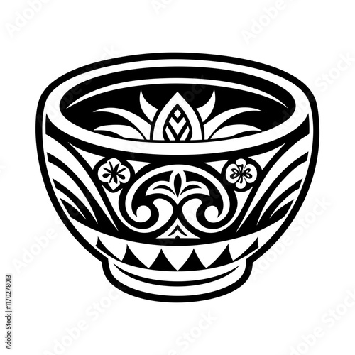 A filled style icon of kava bowl symbol