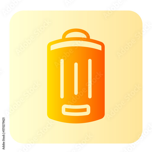 trash gradient icon photo