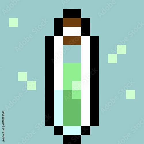 green potion for the game. pixel art