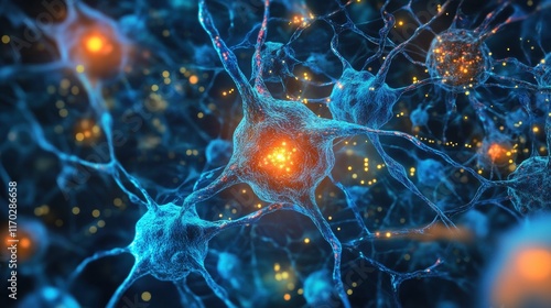Neural activity visualization scientific research lab digital image high-tech environment close-up neuroscience insights