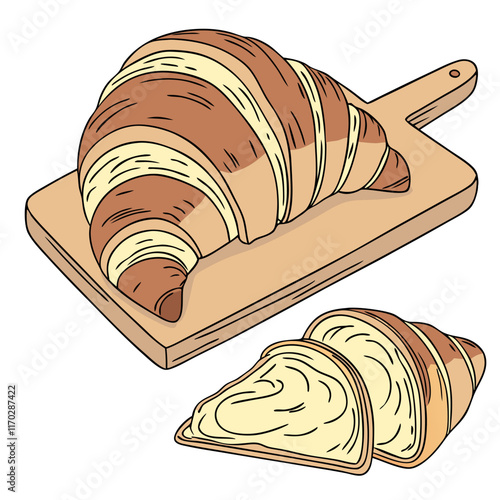 Buttery French Croissant with Flaky Layers. Perfect for: French Cuisine Day, Breakfast Buffets, Morning Treats