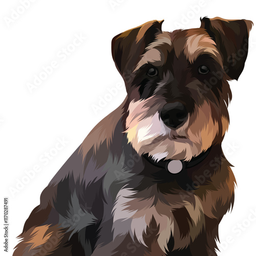 portrait of a black dog