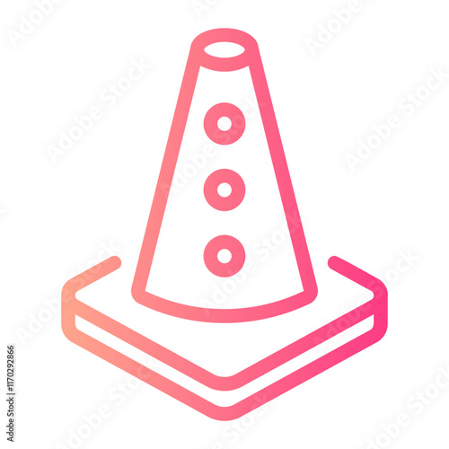 cone Line Gradient Icon