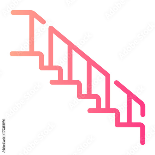 stairs Line Gradient Icon