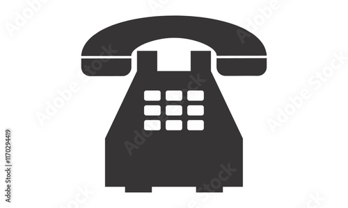 Vektor Stok Telephone Icon Logo Isolated Sign Symbol