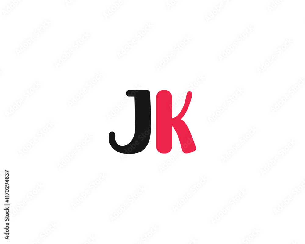 creative letter JK logo design template for company creative letter JK logo design template for company