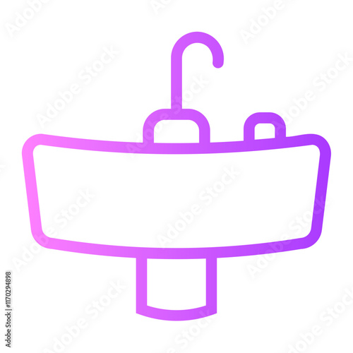 Washbasin  gradient icon