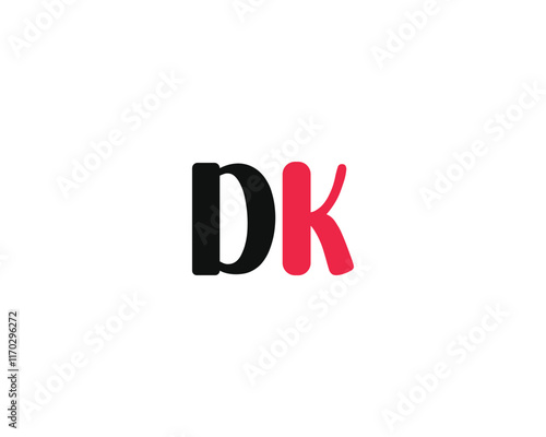 creative letter DK logo design template for company