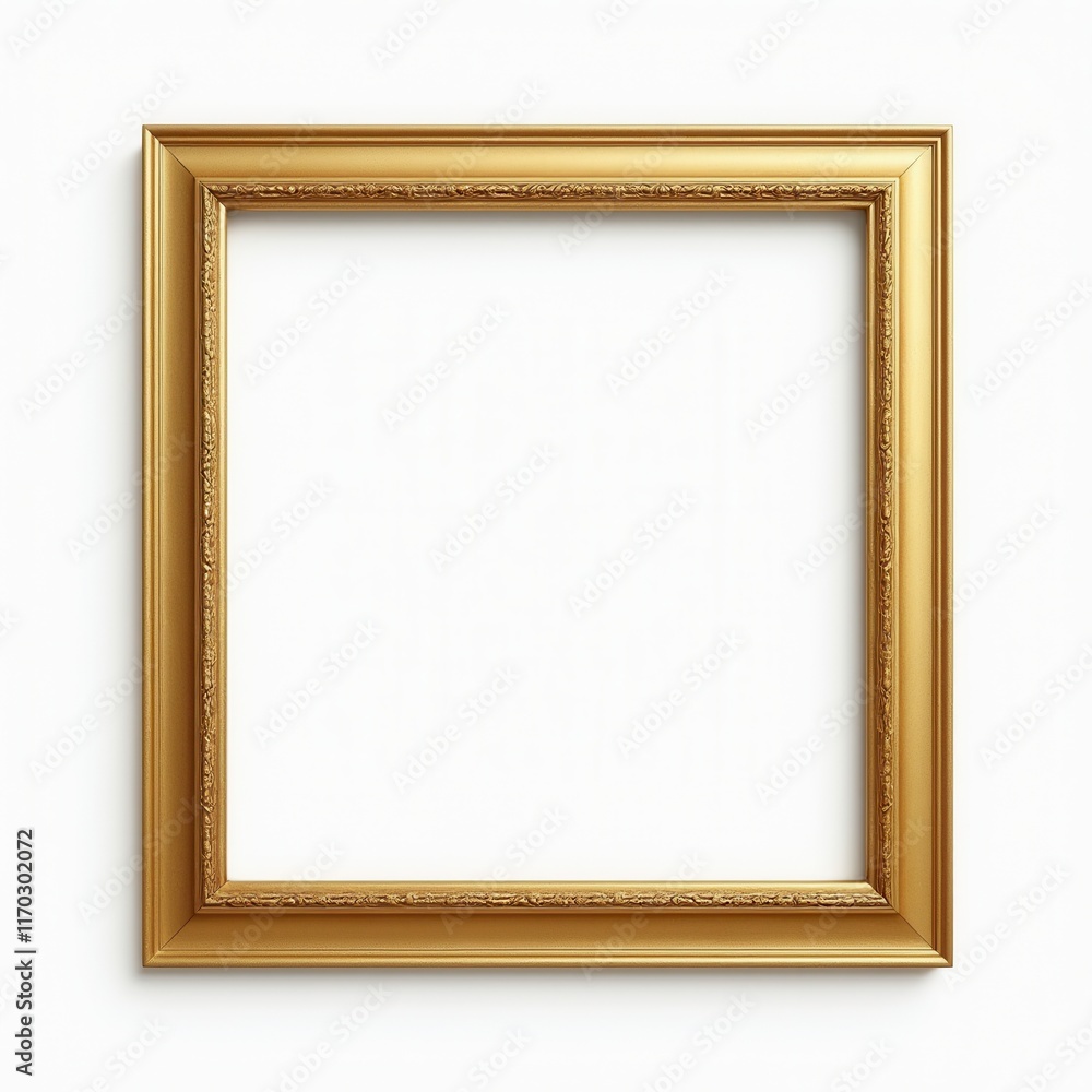 Set Of Golden Frames - Isolated White Background - Premium Pen Tool Cutout Set Of Golden Frames - Isolated White Background - Premium Pen Tool Cutout