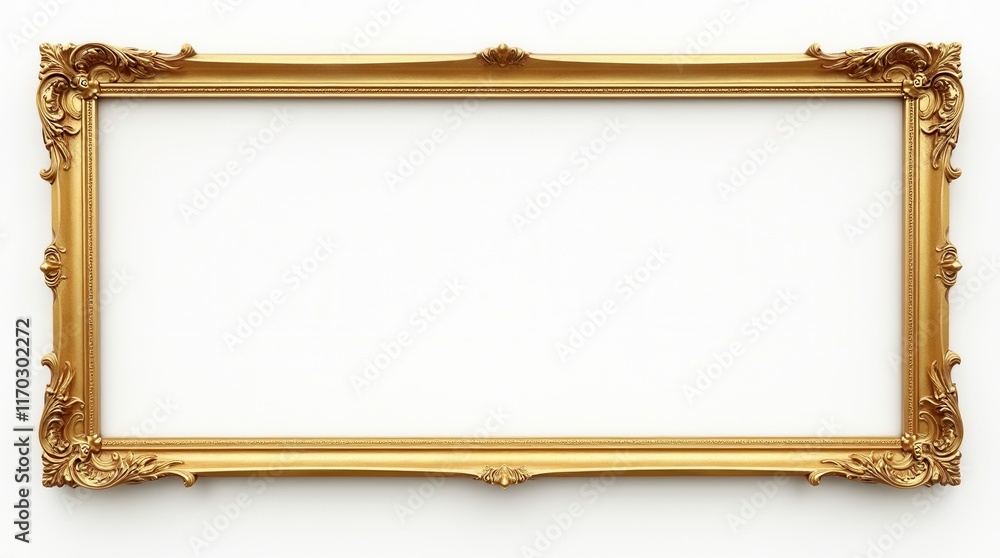 Set Of Golden Frames - Isolated White Background - Premium Pen Tool Cutout Set Of Golden Frames - Isolated White Background - Premium Pen Tool Cutout