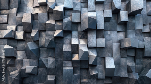 Fototapeta Naklejka Na Ścianę i Meble -  Background design, abstract geometric blocks, 3d render