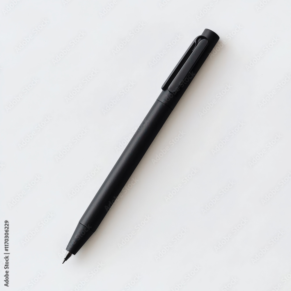 sleek black pen on plain white background, perfect for writing sleek black pen on plain white background, perfect for writing