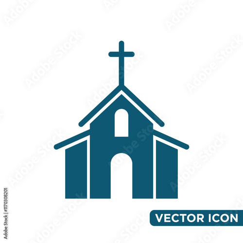 Simple Church Icon Design Template 