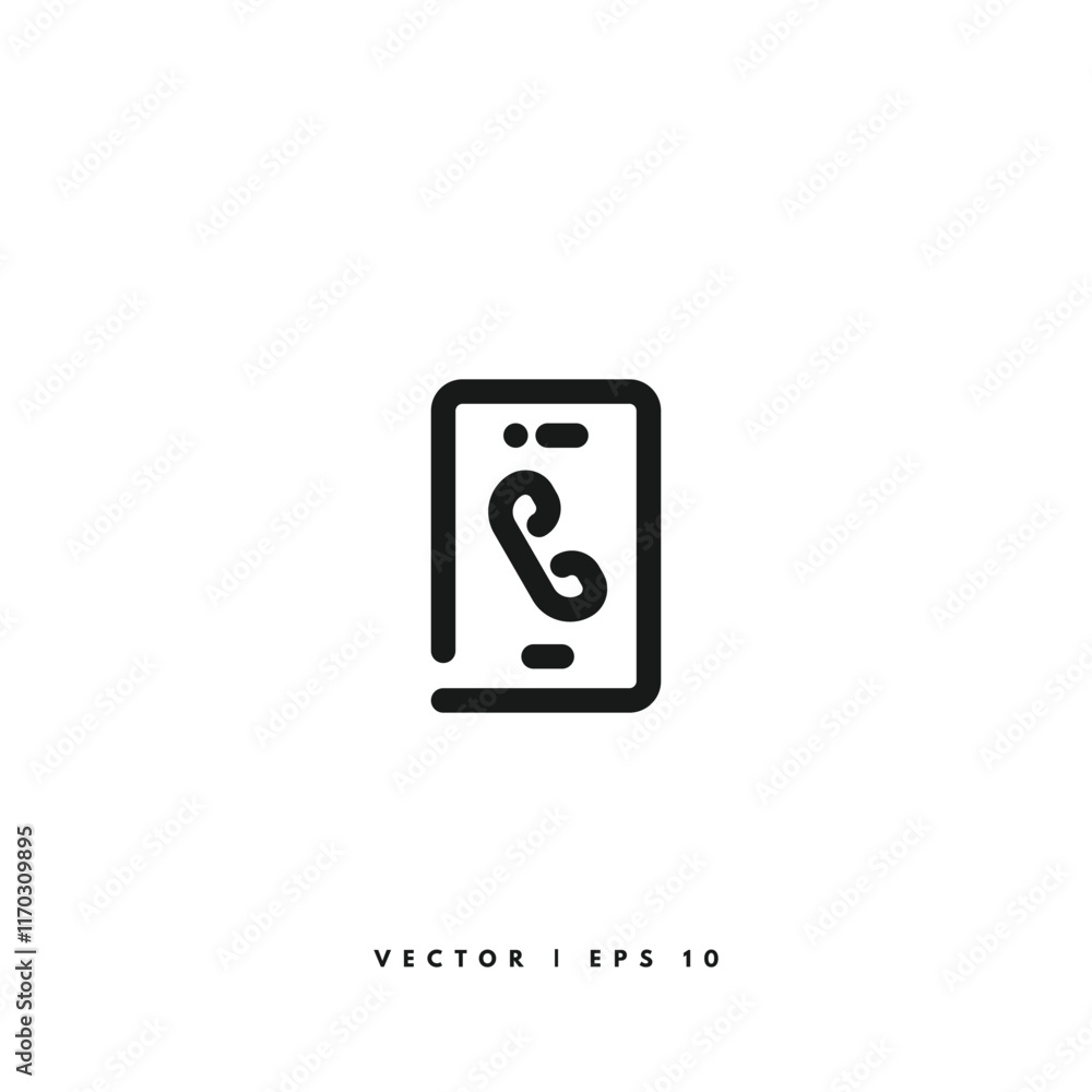 Telephone Call Icon. Editable Stroke Telephone Call Icon. Editable Stroke