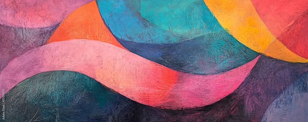 Fototapeta premium overlapping pastel shapes
