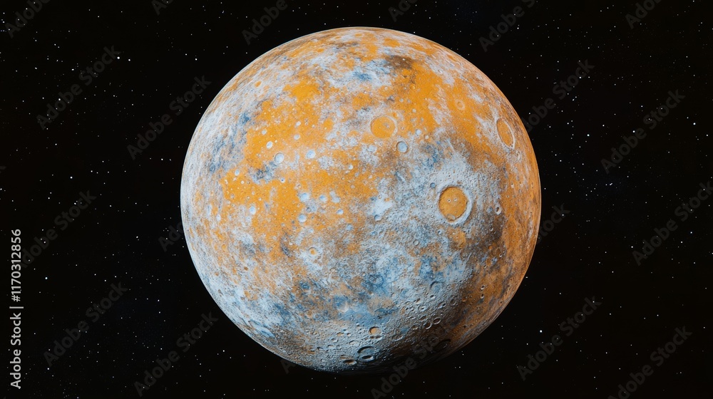 Illustration of red and blue colors moon Illustration of red and blue colors moon