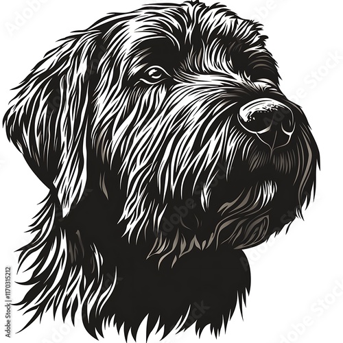 Wallpaper Mural Stylized portrait of a dog's head. Torontodigital.ca