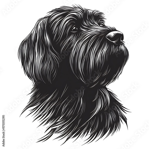 Wallpaper Mural Stylized portrait of a scruffy dog. Torontodigital.ca