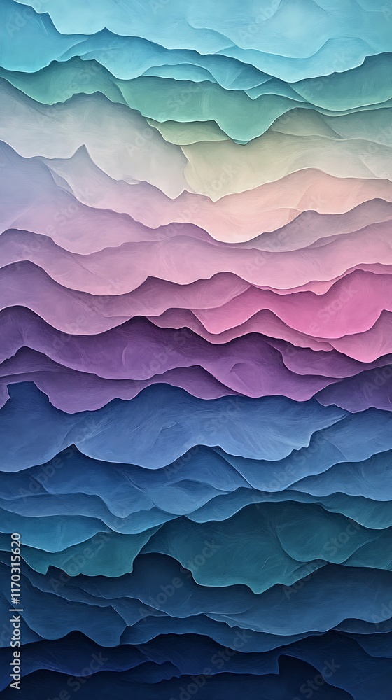 Fototapeta premium pastel ripples forming layers