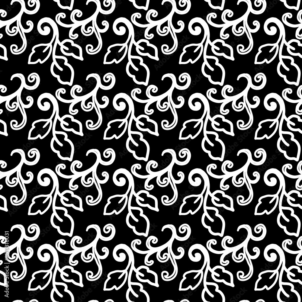 background, black and white pattern, flower pattern, leaves background, black and white pattern, flower pattern, leaves
