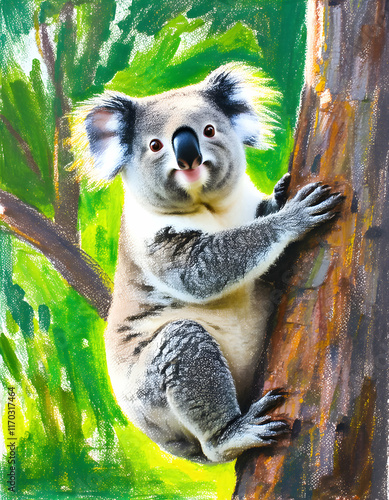 koala in tree photo