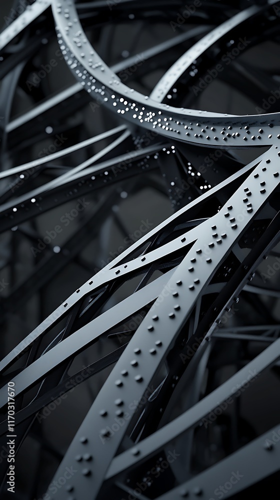 Naklejka premium close-up of futuristic structures