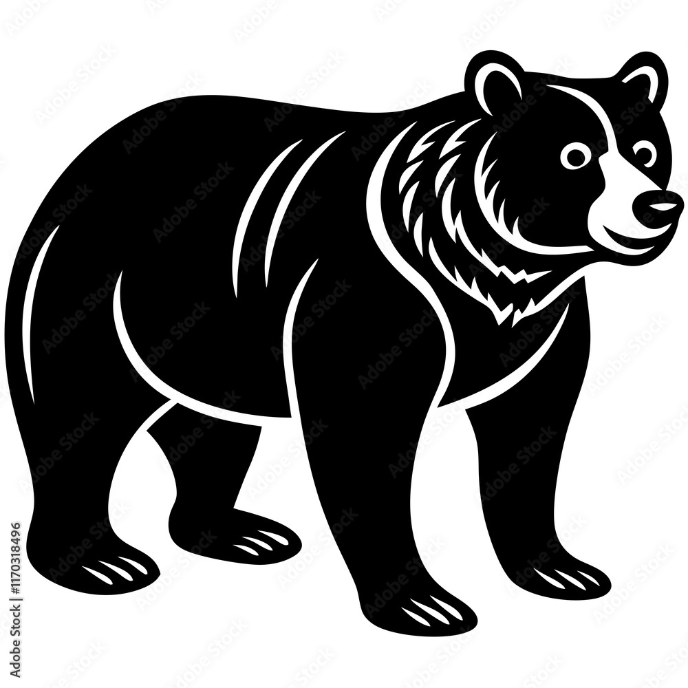 Fototapeta premium Cute Bear vector cartoon illustration