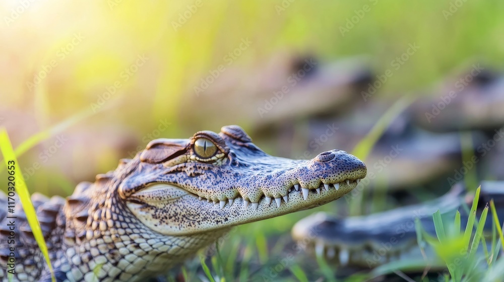 Obraz premium A group of crocodiles. crocodiles 