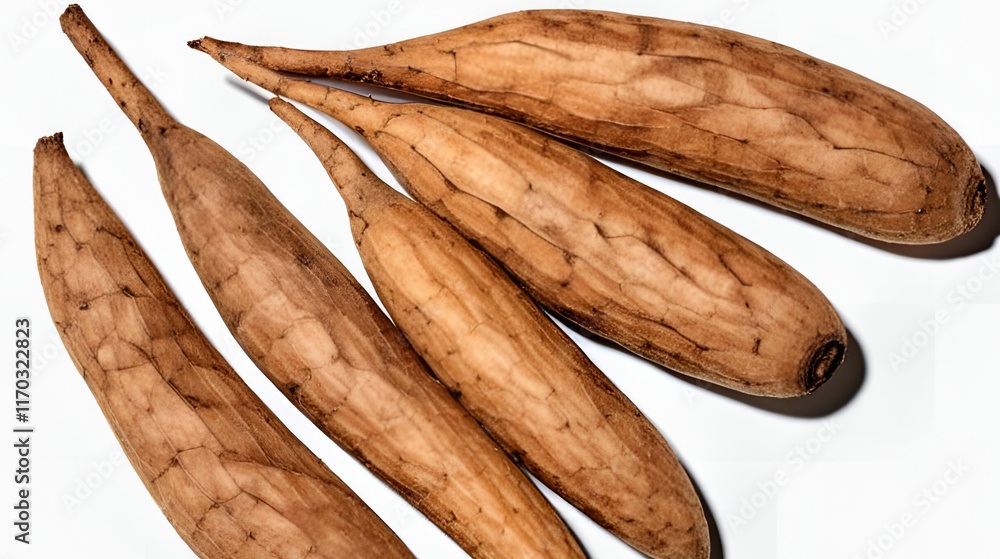 Cassava isolated on white background