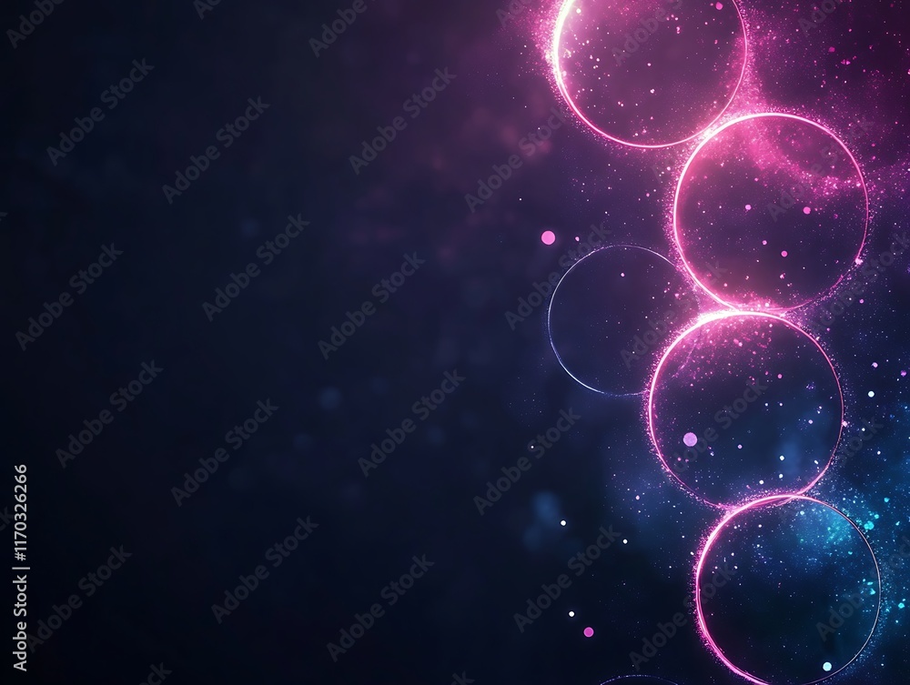 Naklejka premium minimal design with glowing circles