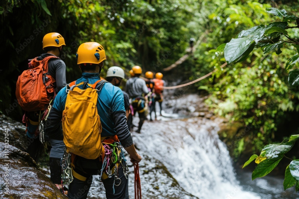 Canyoning Adventure in Lush Jungle Canyoning Adventure in Lush Jungle