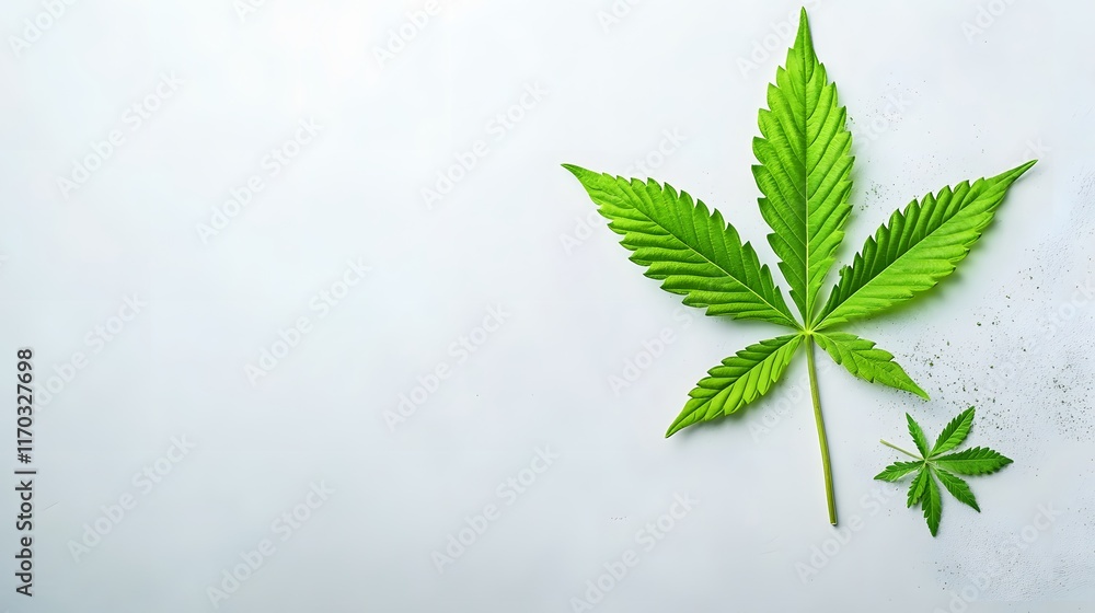 Growing cannabis leaves natural setting botanical photography green environment close-up view plant growth concept Growing cannabis leaves natural setting botanical photography green environment close-up view plant growth concept