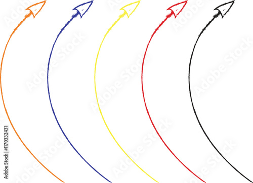 Scribble Arrow Png Hand Drawn Arrow Png Colors Arrow Set Up Arrow