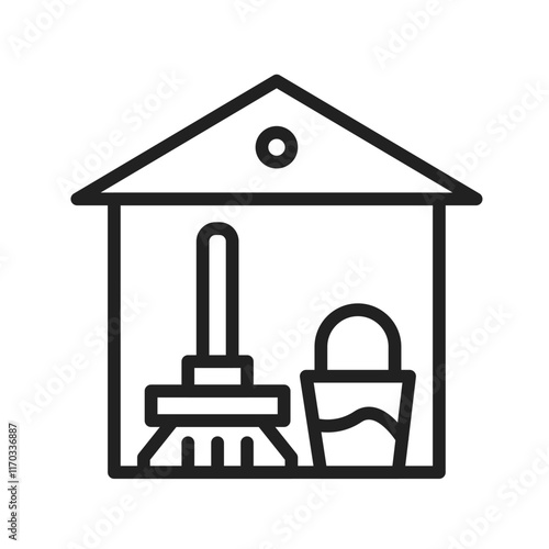 Store Room icon vector image. Suitable for mobile apps, web apps and print media.