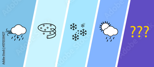 Perfection forecast of weather climate illustration
