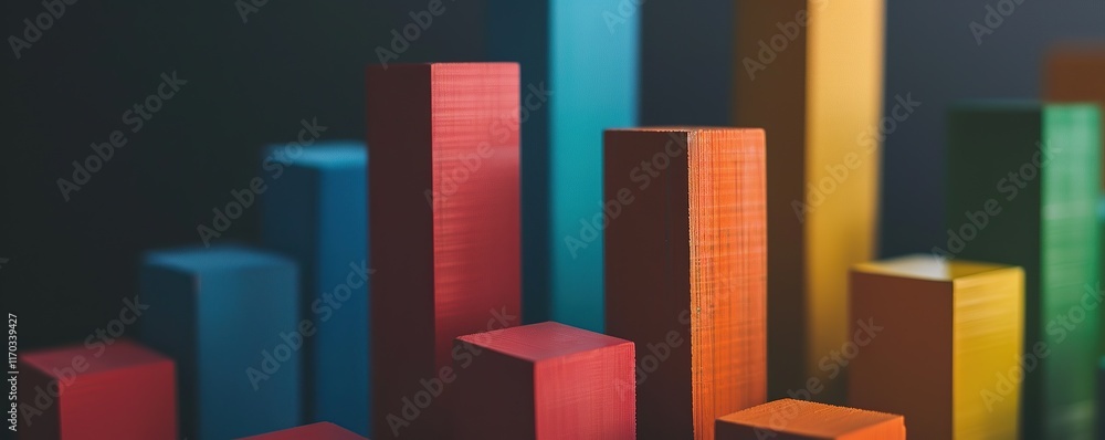 Abstract Colorful Wooden Blocks Abstract Colorful Wooden Blocks
