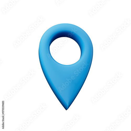 Free Download 3d Shiny Blue Location Map Pin Or Navigation Symbol Icon On White Background 3d Illustration - GFXLoad