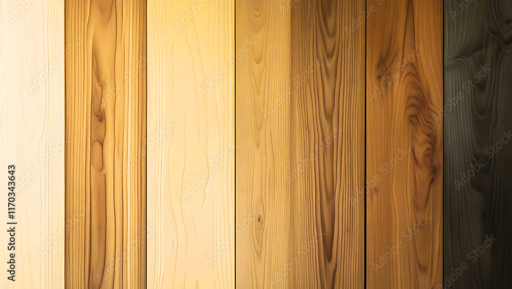 Fototapeta premium Beautiful Wood Panel Background in Various Shades.